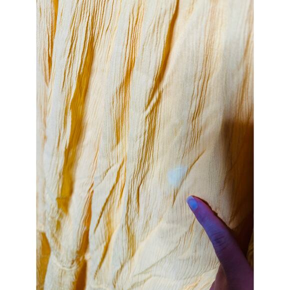 JONATHAN SIMKHAI Daffodil Lina Lightweight Crinkle Teardrop Cutout Maxi Dress L - Picture 15 of 16